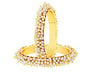 Shree MAULI Creation Off White Pearls Alloy Golden Pearl LAHERIYA Bangle Set of 2 for Women SMCB73 Jewellery Sets Shree Mauli Creations 