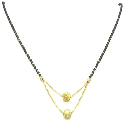 2 Gold Ball Single Line Mangalsutra Jewellery Sets Shree Mauli Creations 