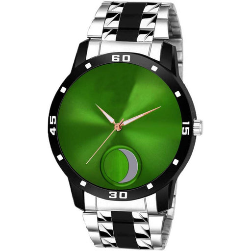 HRV Green Dial New look SS Silver Men Watch watches Eglobe India 
