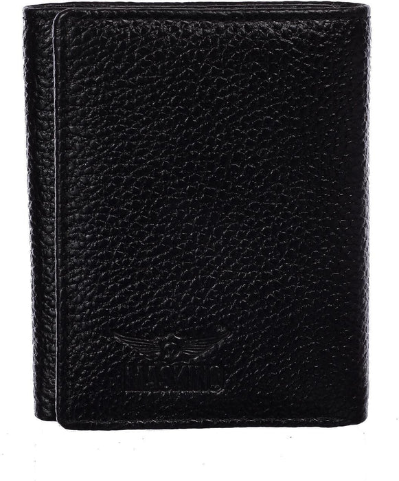 Genuine Leather 3 fold Wallet NDM Black MASKINO ENTERPRISES 