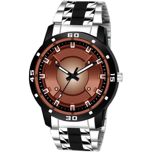 HRV Brown Dial New look SS Silver Men Watch watches Eglobe India 