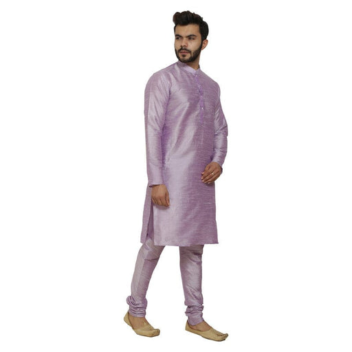 AAZ WEAR Traditional Kurta Pyjama Set for Men Ethnic Wear for Men Wedding /Pooja Occasion or Regular Use Kurta Set LIGHT PURPLE Men Indo-Western with Dhoti Pant AROSE ENTERPRISES 