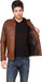 Garmadian Brown Faux Leather Jacket for Men Jackets Demind Fashion 