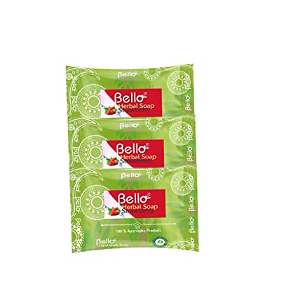 Bello Strawberry Soap pack of 3 Handmade soap with herbal Personal Care Bello Herbals 