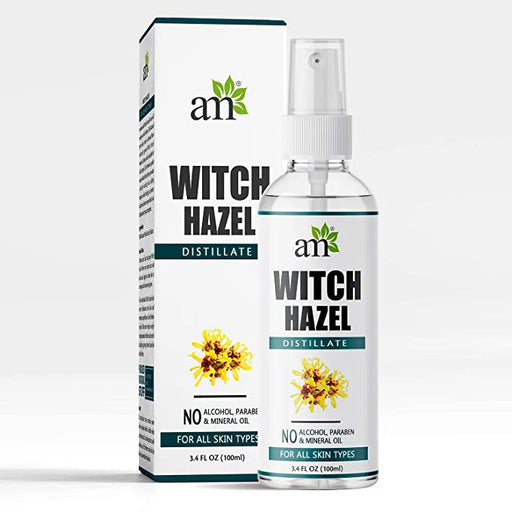 AromaMusk 100% Pure & Natural Witch Hazel Distillate Toner and Astringent, 100ml (No Alcohol, Chemical & Paraben Free ) Aroma Musk 