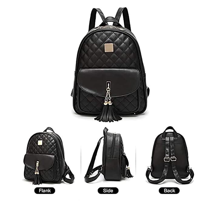 SaleBox® Fashion Girls 3-PCS Fashion Cute Stylish Leather Backpack & Sling Bag Set for Women, School & College Girls/ Leather Bagpack Set for Women(Flower) bag Salebox 