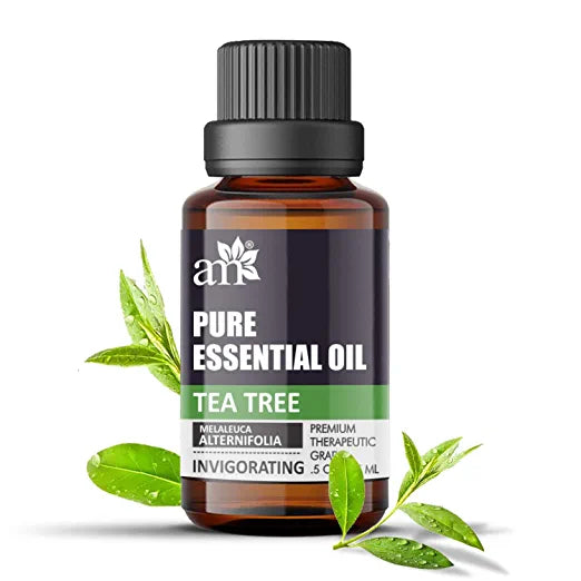 AromaMusk 100% Natural Tea Tree Essential Oil - Invigorating - Melaleuca Alternifolia, 15ml (Therapeutic Grade, Pure & Undiluted) Aroma Musk 
