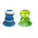 Aryshaa 2 Pcs Cleaning Brush with Soap Dispenser for Kitchen, Sink, Dish Washer (Multicolor),Set of 2 Metroz Enterprises 