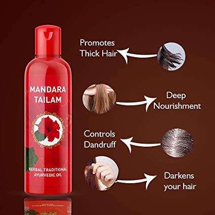 Bello Mandara (Hibiscus) hair Oil 100ml pack of 2- Improves hair growth,hair thickness,soften and prevents frizzing Personal Care Bello Herbals 