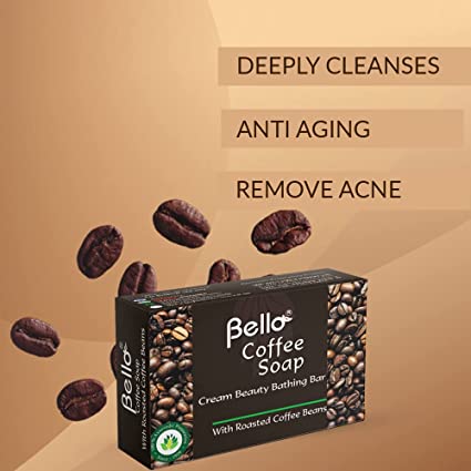 Bello Coffee Soap | Cream Beauty Bathing Bar, 100G - Pack of 4 Personal Care Bello Herbals 