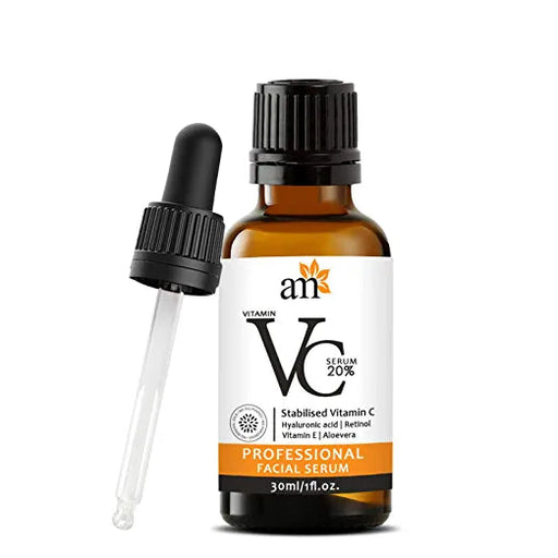 AromaMusk Vitamin C 20% Night & Day Revitalizing Brightening Facial Serum With Vitamin E, Hyaluronic Acid and Retinol, 30ml Aroma Musk 