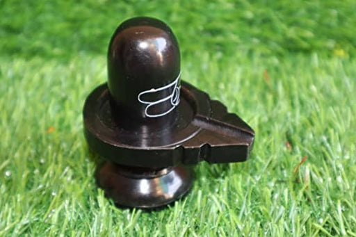Salvus APP SOLUTIONS Black Marble Shivling Idol for Gifts Antique Items Pooja, Shivling Idol for Home,-(2x3-Inches) Home Decors Salvus App Solutions 