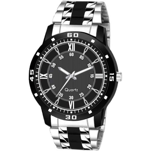 HRV Black Dial New look SS Silver Men Watch watches Eglobe India 