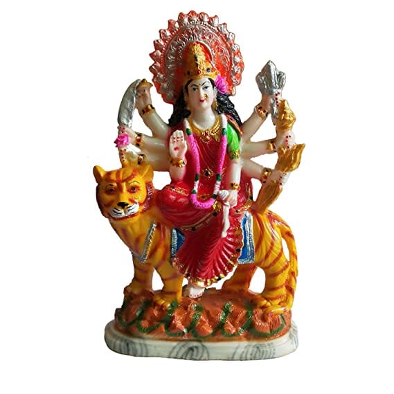 Salvus APP SOLUTIONS Multicolor Marble Dust Goddess Durga MATA for Pooja, Home-Office Decor & Car Dashboard (8 x 14) Home Decors Salvus App Solutions 