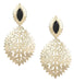 JFL - Jewellery for Less Gold Tone Polki Stone Studded Leaf Cut Dangler Earrings for Women and Girls JFL 