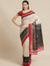 SVB SAREE Off white And Black Bhagalpuri Foil Printed saree Silk Saree SAREES SVB Sarees 