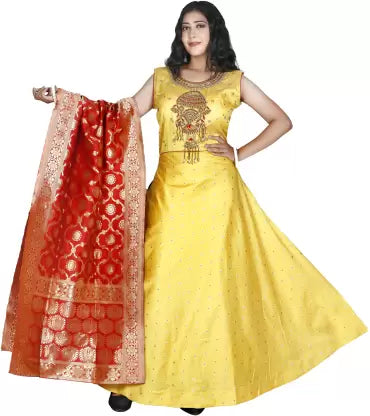Anarkali Gown (Yellow) Apparel & Accessories ILYANA 