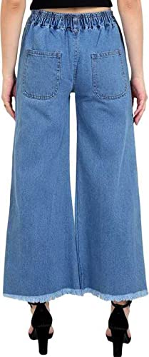 Aglobi India Women Denim Palazo Casual Look and Stretchable and Cool relex fit and Trendy Look Palazzo Aglobi Women 