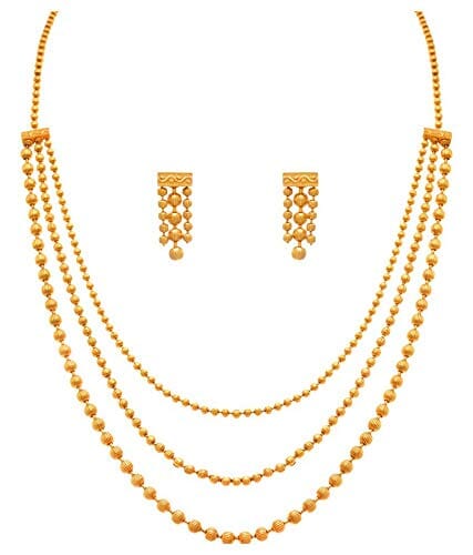 JFL - Jewellery for Less Gold Plated Necklace & Earrings Set for Women chain JFL 
