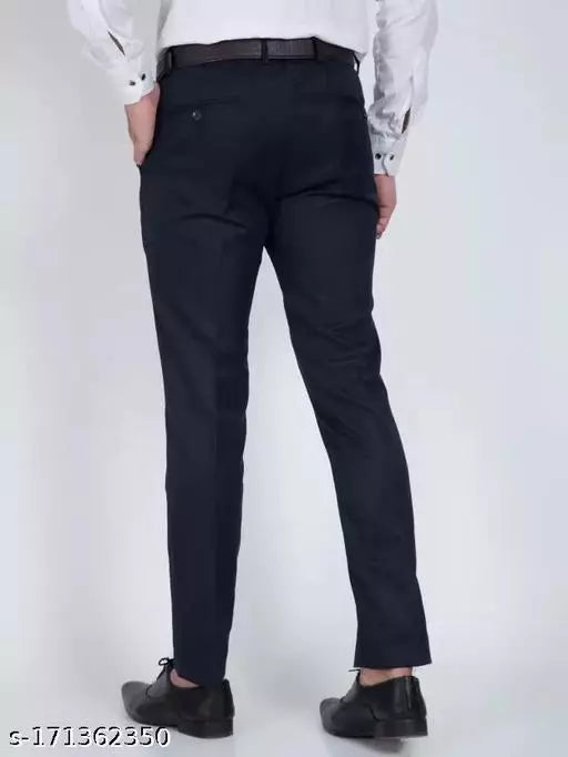 Men's Formal Trouser Pants PACK OF 3- BLACK,NAVYBLUE,GREY Apparel & Accessories Haul Chic 