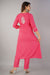 SVARCHI Women's Rayon Slub Embroidered A-Line Kurta & Pant Set (Pink) Women Kurtis VEDIKAS 