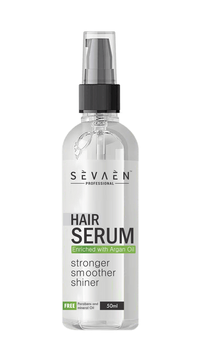 Hair Serum For Silky & Smooth Hair, Tames Frizzy Hair, with Almond and Argan Oil and Vitamin E for Strong, Tangle Free & Frizz-Free Hair Hair Serum SEVAEN PROFESSIONAL 