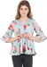 Charvi Trendy Light Multi Colour Wrap Top With Bell Sleeves Cony International 