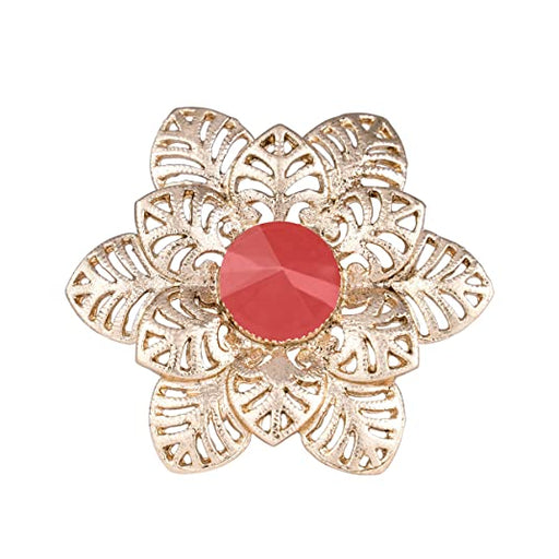JFL - Jewellery for Less Latest Gold Tone Floral Leaf Design Adjustable Finger Ring for Women & Girls. JFL 
