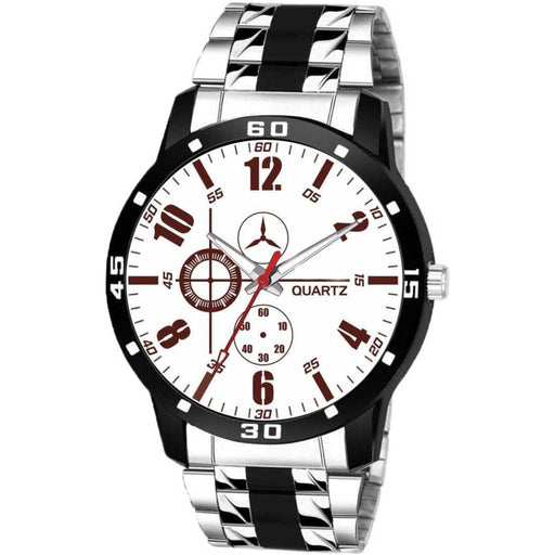 HRV White Dial New look SS Silver Men Watch watches Eglobe India 