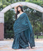 Sidhidata Textile Women's Dola Silk Foil Printed Saree With Unstitched Blouse Piece Foil Printed Saree Sidhidata Textile Rama Green 