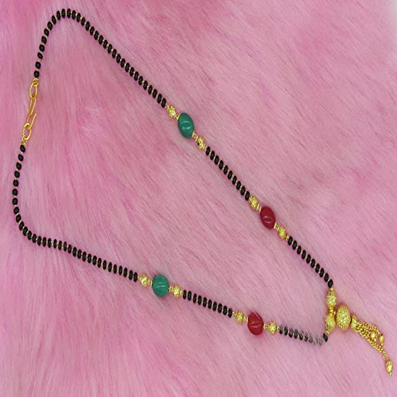 Multi Color Single Line Mangalsutra Jewellery Sets Shree Mauli Creations 