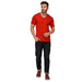 BKS COLLECTION V Neck Red Colour Half Sleeves Men's Solid Regular Fit Polo T-Shirt t-shirt BIRENDER KUMAR SHARMA 