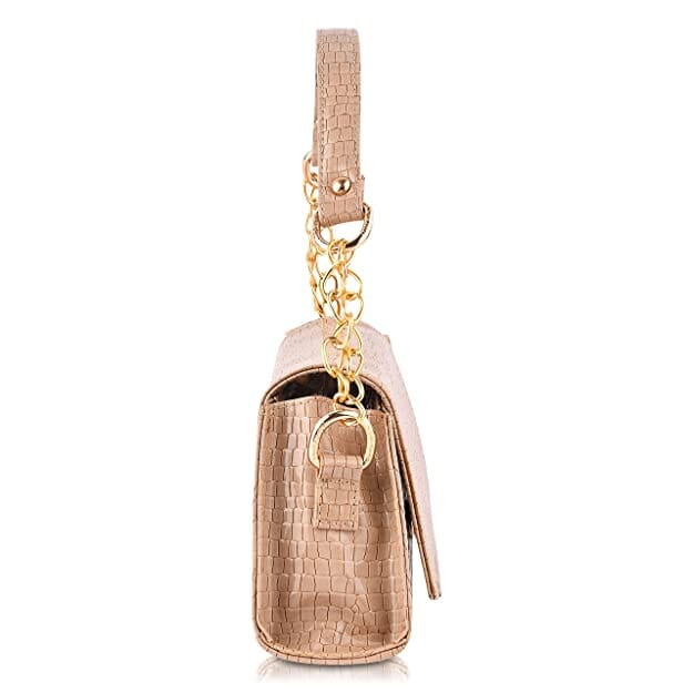 SaleBox PU Leather Crocodile Pattern Detachable Shoulder Strap Magnetic snap & zip closure Stylish Women's Sling Bag (CROCO BOAT) bag Salebox 