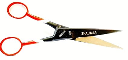 Shalimar Brand Barber Scissors, Pure Reti Scissors Professional Salon Barber Hair Cutting Hairdressing Tool Scissors Nose Hair Cutting Men Women Beard Trimming 7 Inches Made up of Pure Reti (Tricolor) Handcrafted in India scissors Shalimar 