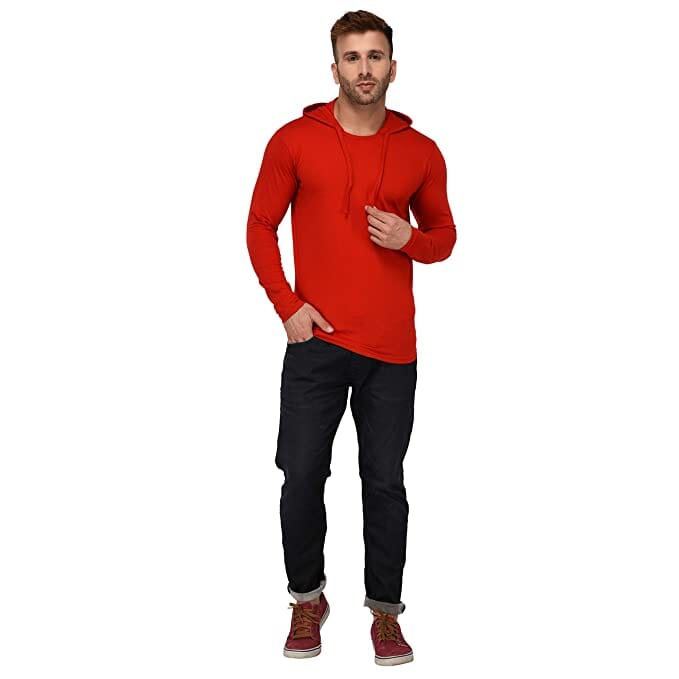 BKS COLLECTION Round Neck Hooded Solid for Men's Stylist Cotton T-Shirt Apparel & Accessories BKS Collections 