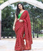 Sidhidata Textile Women's Dola Silk Foil Printed Saree With Unstitched Blouse Piece Foil Printed Saree Sidhidata Textile Red 
