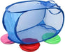 Aryshaa Polyester Net Foldable Laundry Basket, Bag for Cloth Storage (Standard, Multicolour) Home & Garden Metroz Enterprises 
