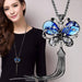 Butterfly Pendant with Blue Stones Pendants University Trendz 