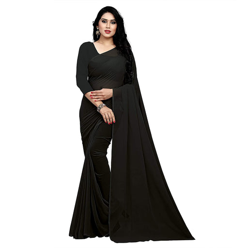 Sidhidata Women's Georgette Saree With Unstiched Blouse Piece Sidhidata textile 