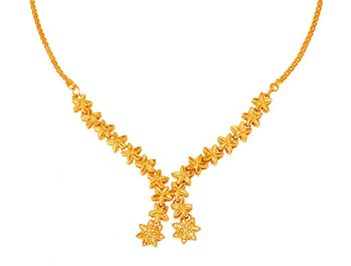 JFL - Jewellery for Less Traditional One Gram Gold Plated Beautiful Round Floral Necklace for Women & Girls. JFL 
