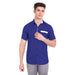Vida Loca Royal Blue Cotton Solid Slim Fit Half Sleeves Shirt For Men's Apparel & Accessories Accha jee online 