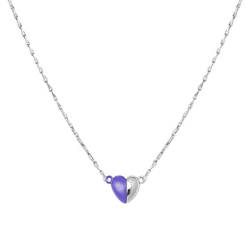 JFL - Jewellery for Less Silver Plated Magnetic Heart Pendant with Chain for Women and Girls. JFL 