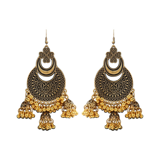 Aradhya Stylish Metal Alloy Golden Jhumki Drops Oxidised Earrings for Women and Girls… Artifical Jewellery Aradhya Jewellery 