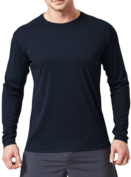 THE BLAZZE Men's Full Sleeve Round Neck Regular Fit Navy Blue T-Shirt for Men t-shirt JOTHI TEXTILES 