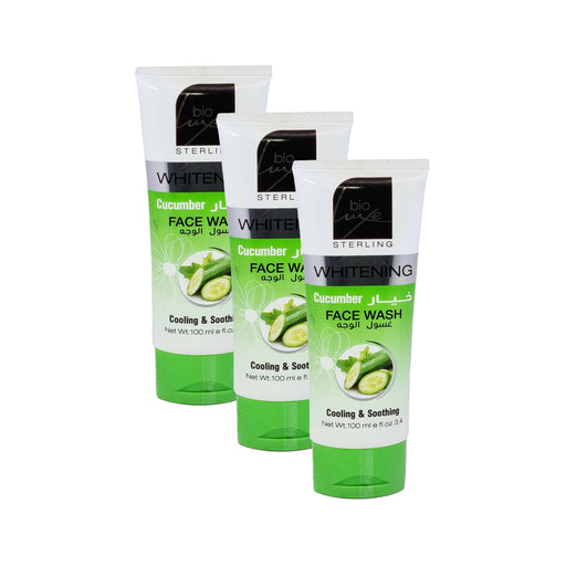 Bio Luxe Whitening Cucumber Face Wash - 100ml (Pack Of 3) Face Wash Health And Beauty 