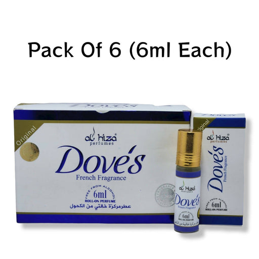 Al hiza perfumes Dove's French Fragrance Roll-on Perfume Free From Alcohol 6ml (Pack of 6) Perfume SA Deals 