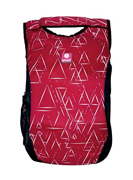 Alpha Nemesis Casual School Backpack/College Bag For Kids Made With Waterproof polyester 15 Ltrs Red Black Casual Backpack bags Alpha Nemesis 