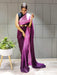 Sidhidata Women's Synthetic Ready to Wear Saree With Blouse Piece Ready to Wear Saree Sidhidata Textile Wine 