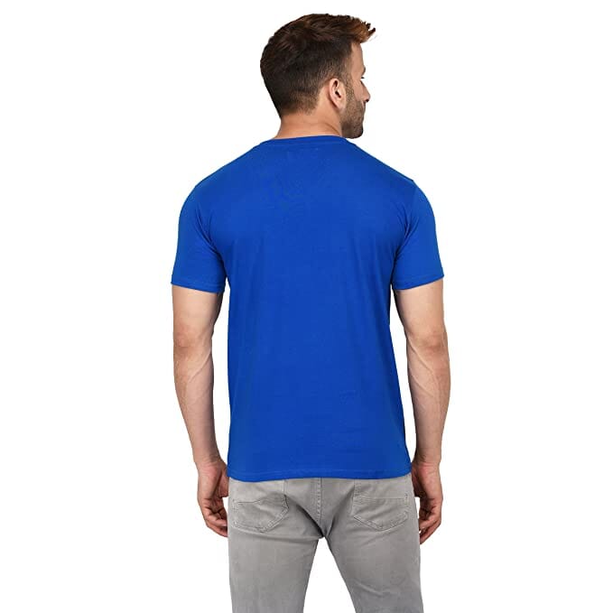 BKS COLLECTION V Neck Blue Colour Half Sleeves Men's Solid Regular Fit Polo T-Shirt t-shirt BIRENDER KUMAR SHARMA 