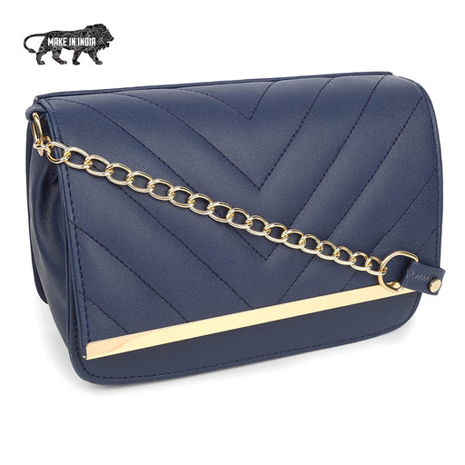 zubstore Womens Prussian Navy Color Crossbody Slingbag Hand Bags Zoopme Creations 